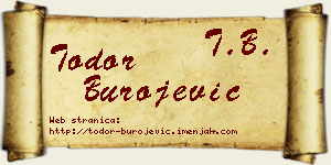Todor Burojević vizit kartica
